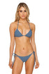 Luli Fama Jagged Bombshell Wavy Ruched Back Brazilian Tie Side Bottom